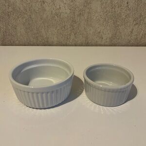Threshold White Porcelain Ramekin & BIA Ramekin. 2 piece set